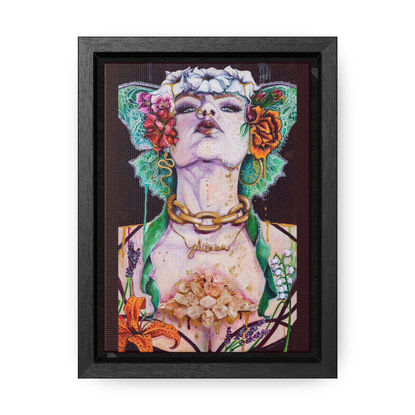 "Persephone Rising" Framed Canvas Fine Art Reproduction by Zabrina Fine Art