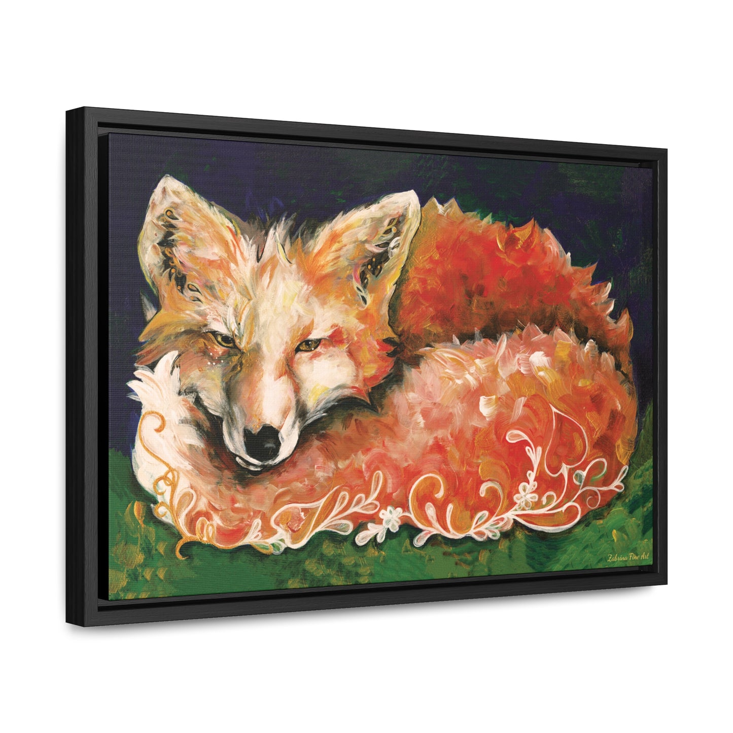 "Fox" Framed Canvas Fine Art Reproduction by Zabrina Fine Art