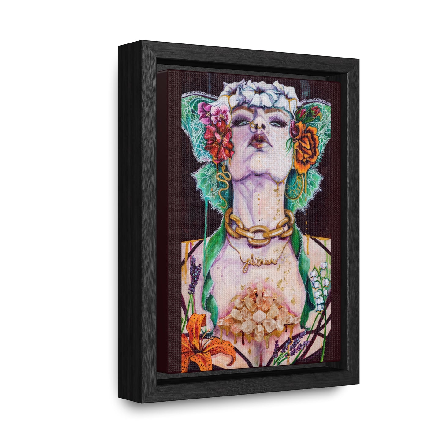 "Persephone Rising" Framed Canvas Fine Art Reproduction by Zabrina Fine Art