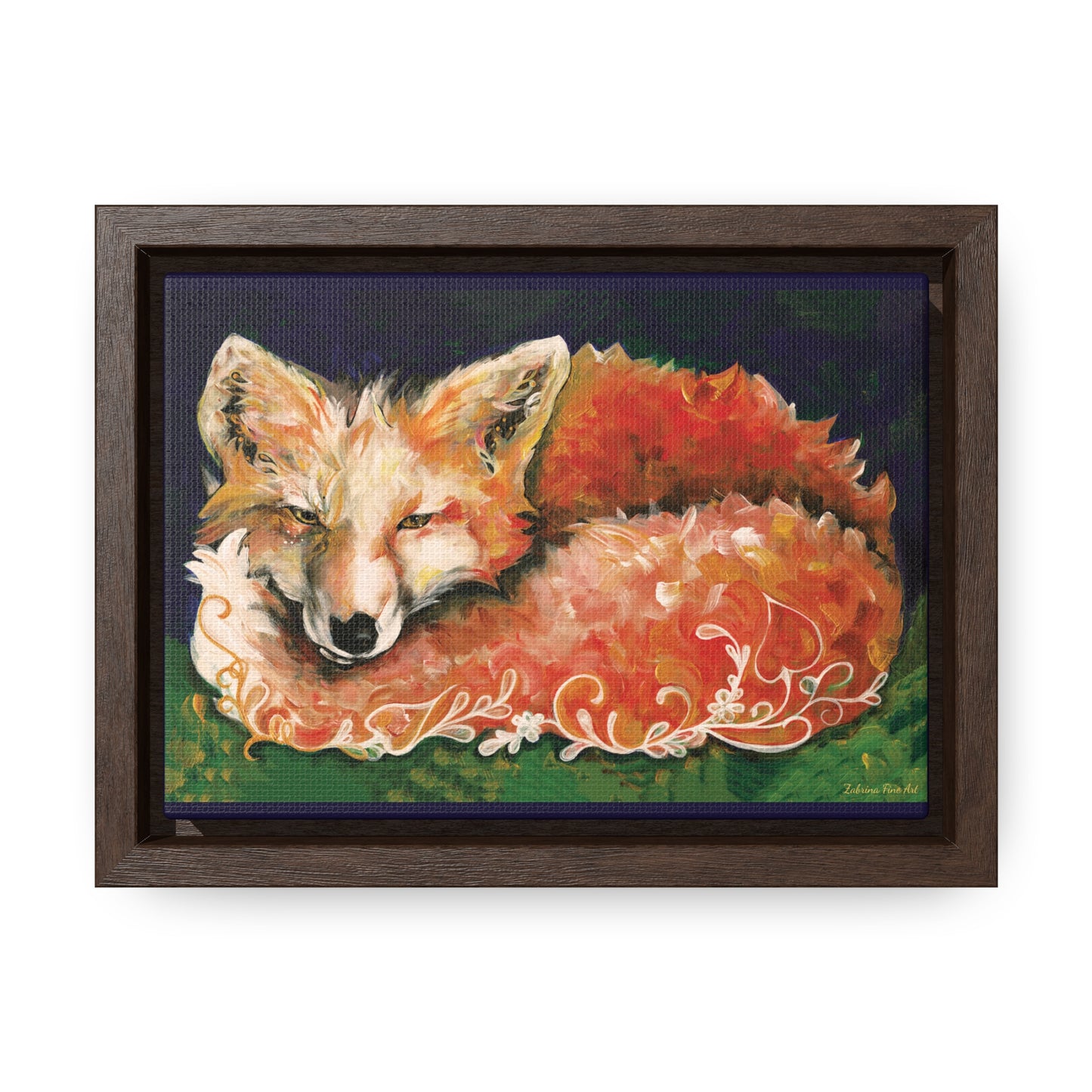 "Fox" Framed Canvas Fine Art Reproduction by Zabrina Fine Art