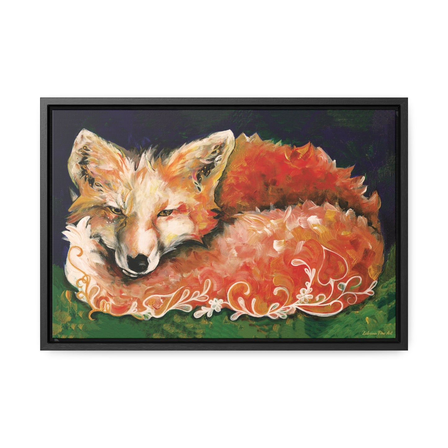 "Fox" Framed Canvas Fine Art Reproduction by Zabrina Fine Art