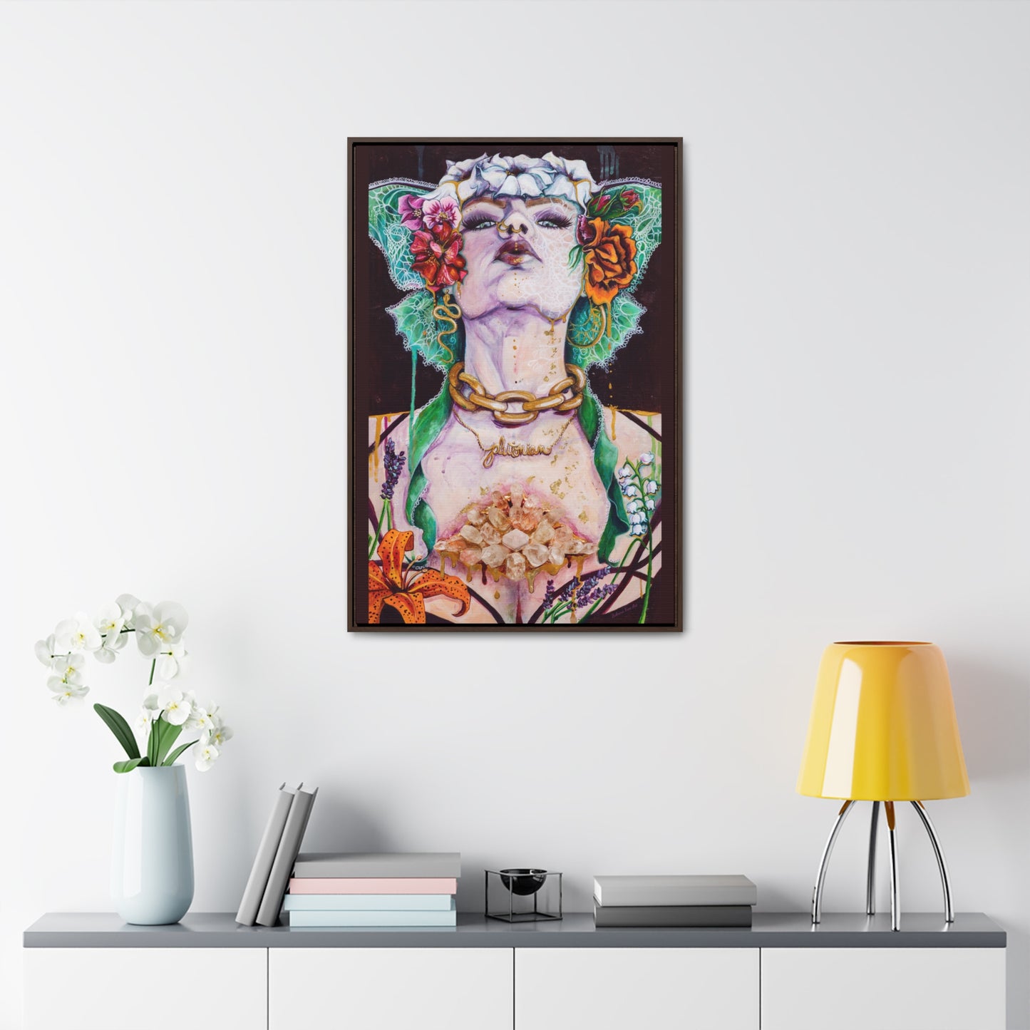 "Persephone Rising" Framed Canvas Fine Art Reproduction by Zabrina Fine Art