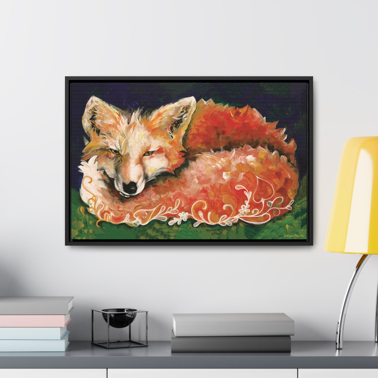 "Fox" Framed Canvas Fine Art Reproduction by Zabrina Fine Art