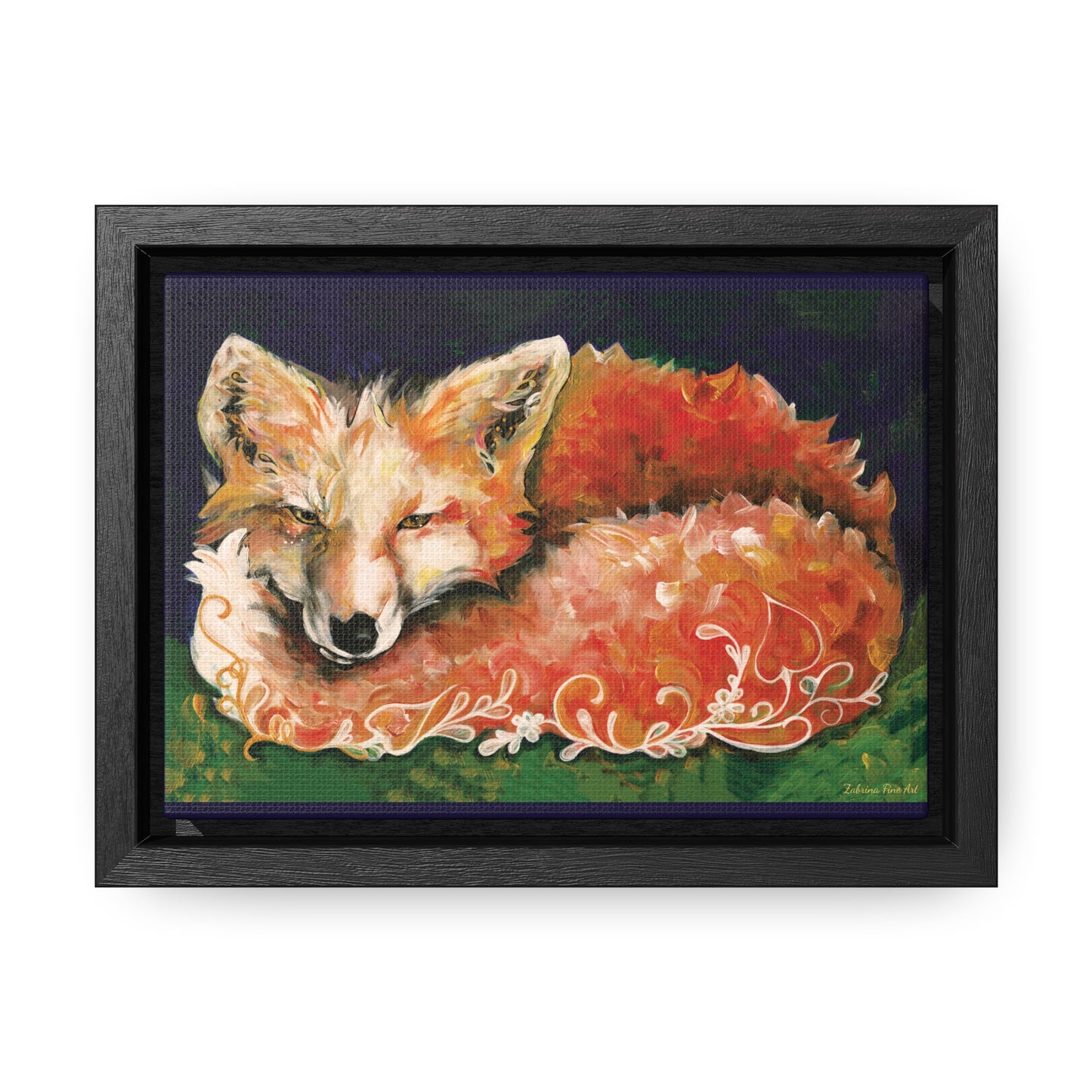 "Fox" Framed Canvas Fine Art Reproduction by Zabrina Fine Art