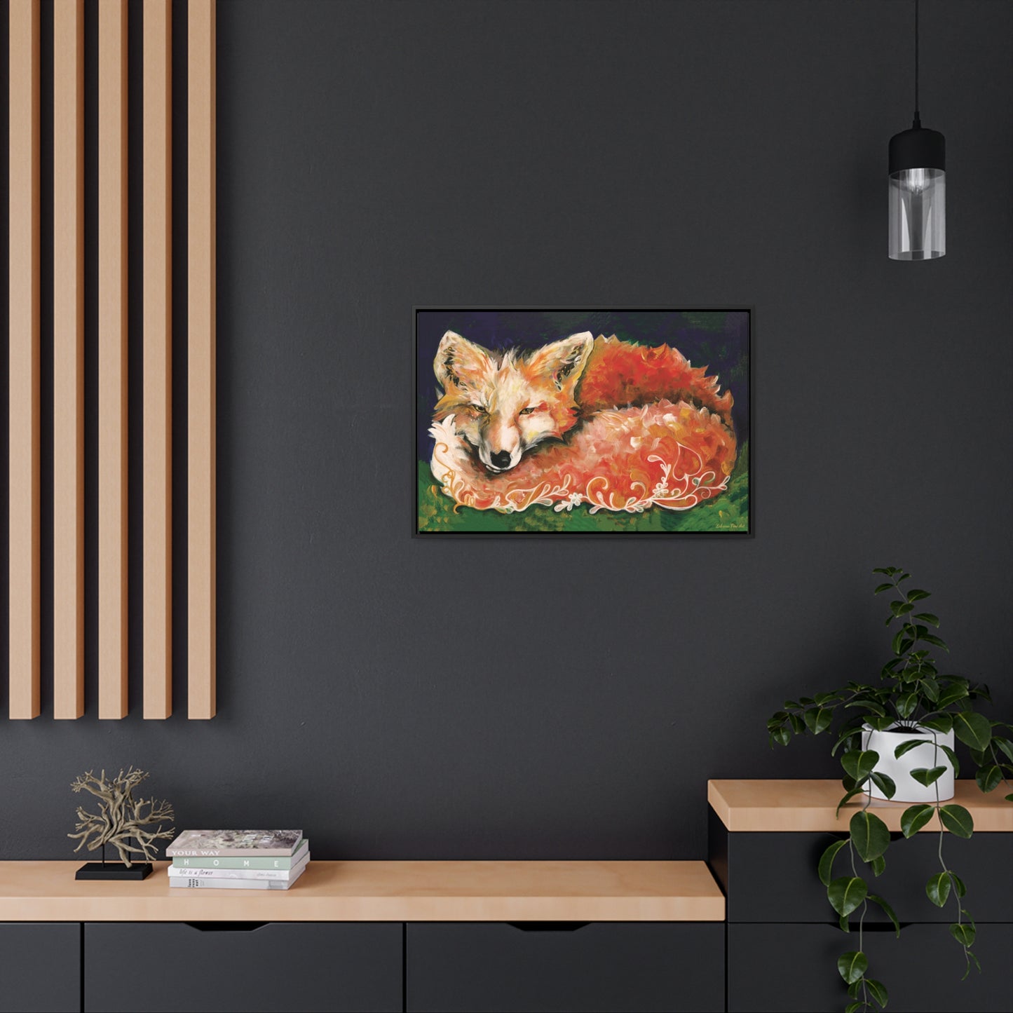 "Fox" Framed Canvas Fine Art Reproduction by Zabrina Fine Art