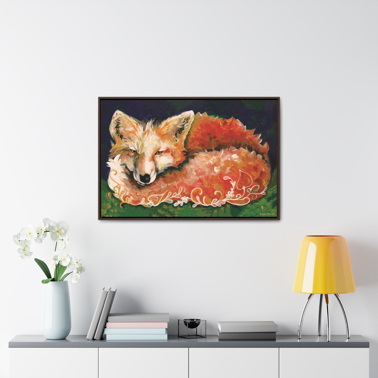 "Fox" Framed Canvas Fine Art Reproduction by Zabrina Fine Art