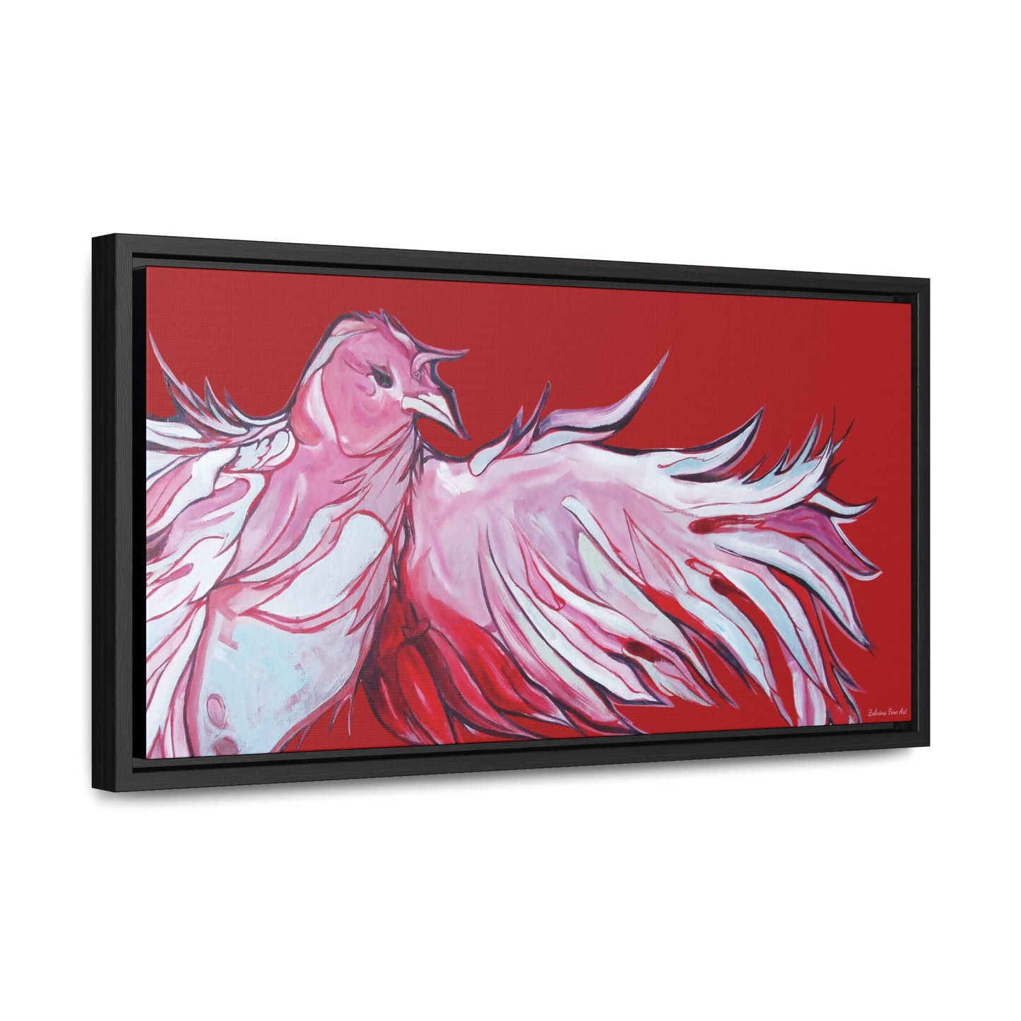 "Red Raven" Framed Canvas Fine Art Reproduction by Zabrina Fine Art